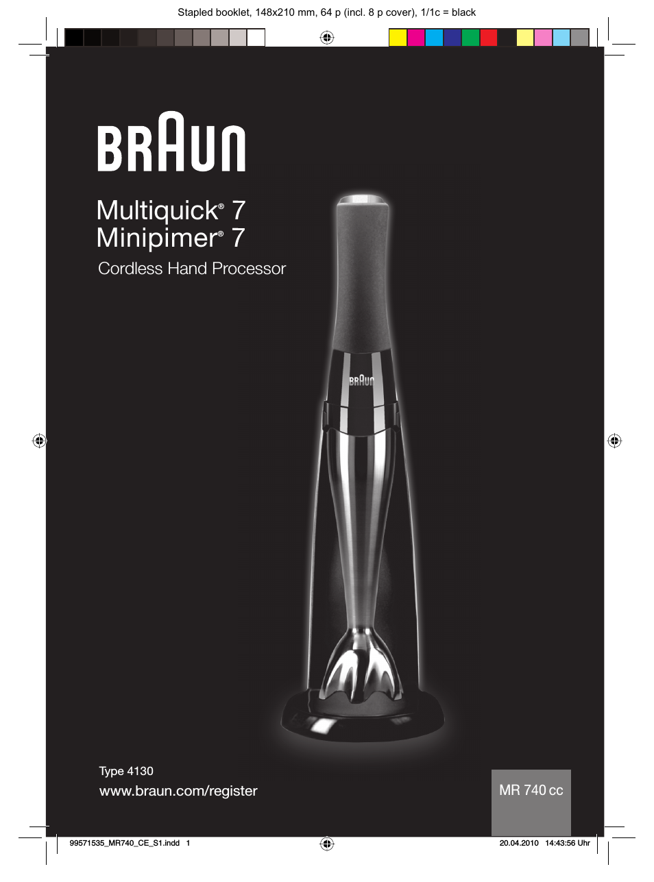 Инструкция по эксплуатации Braun MR740 cc | 58 страниц