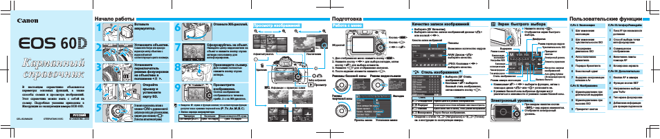 Инструкция по эксплуатации Canon EOS 60D | 2 страницы
